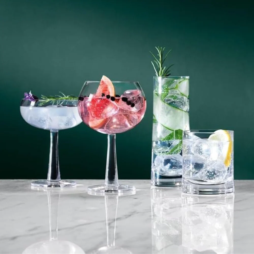 LSA Gin Balloon Glasses with Thick Stem (set of 2) - Image 6