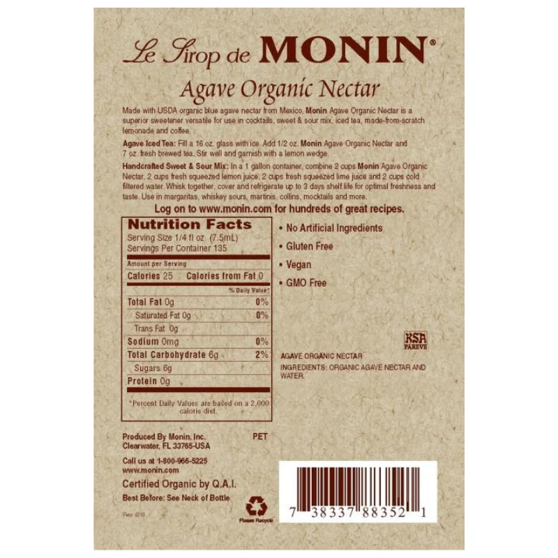 Monin Agave Syrup - Image 3